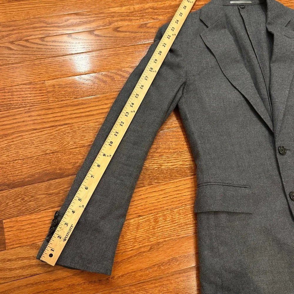 J.Crew Ludlow Blazer Mens 34S Slim‎ Gray Moon Worsted Wool Cotton Unstructured